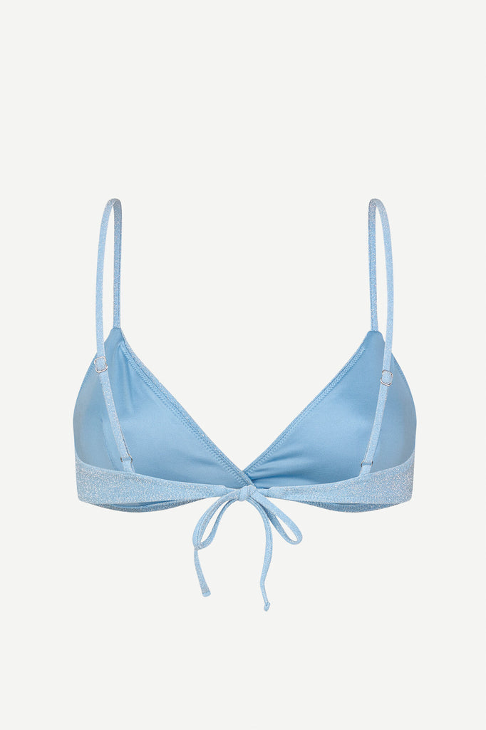 Samsøe Samsøe Alyssa Triangle Bikini Top Blue Heron abigail fashion