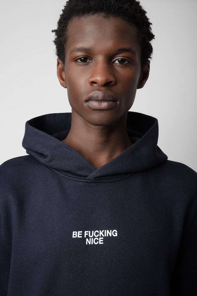 Zadig & Voltaire Sanchi Sweatshirt With " Be Fucking Nice" slogan Bleu Roi Bach&Co