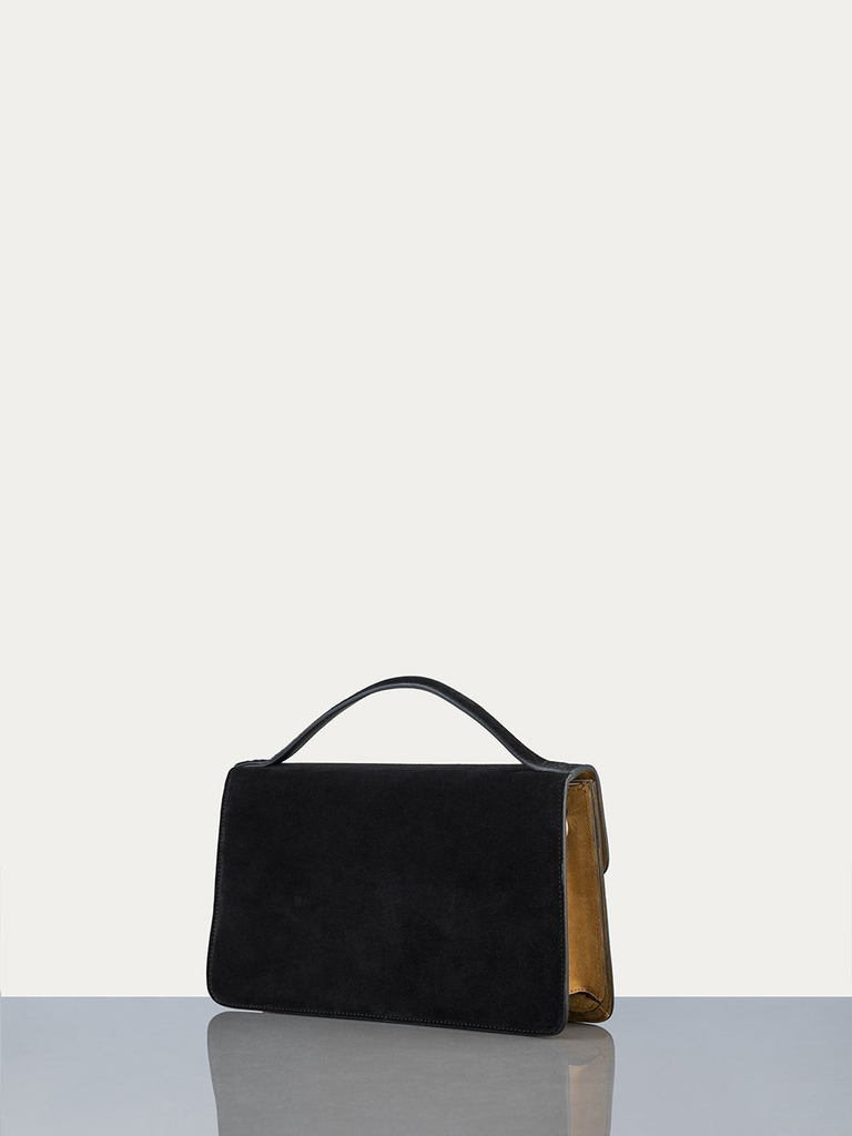 Frame Le Signature Medium Top Handle Handbag Noir Bach&Co