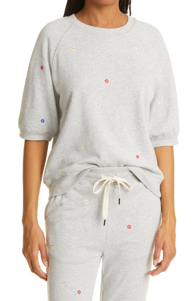 Rails Lia Short Sleeve Sweatshirt H Grey Daisies Bach&Co
