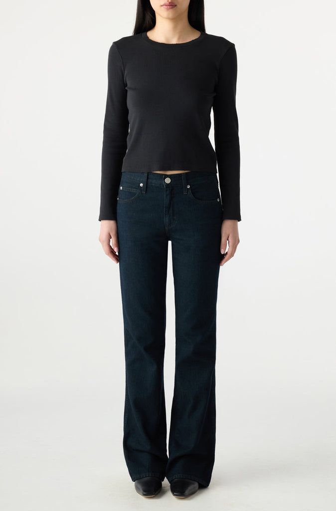 From the brand AMO Women's Marcenia Bootcut Leg Jeans in So Loved - abigail fashion