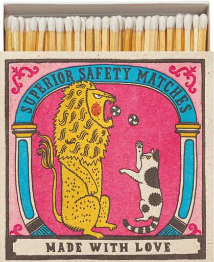 From the brand Archivist Home Big Cat Little Cat Square - Safety Matches in  - abigail fashion