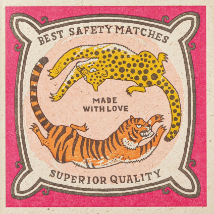 From the brand Archivist Home Chasing Big Cats Square - Safety Matches in  - abigail fashion