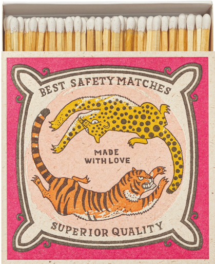 From the brand Archivist Home Chasing Big Cats Square - Safety Matches in  - abigail fashion