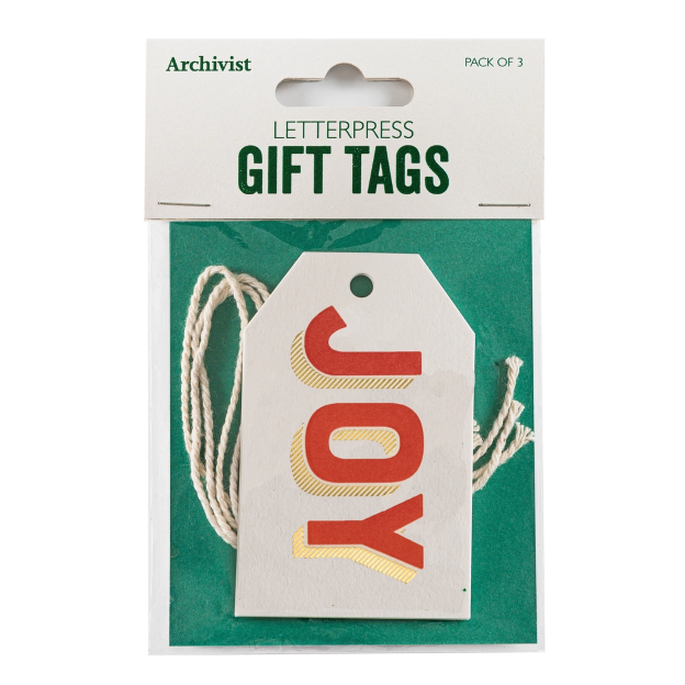 From the brand Archivist Home Joy Christmas Gift Tag (3-Pack) in  - abigail fashion