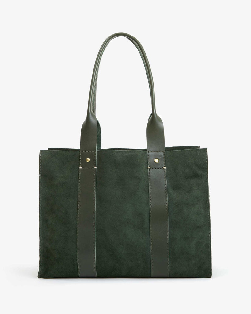 Clare V Noemie Totes Handbag Loden Suede abigail fashion