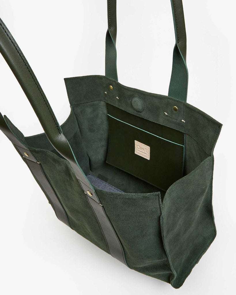 Clare V Noemie Totes Handbag Loden Suede abigail fashion