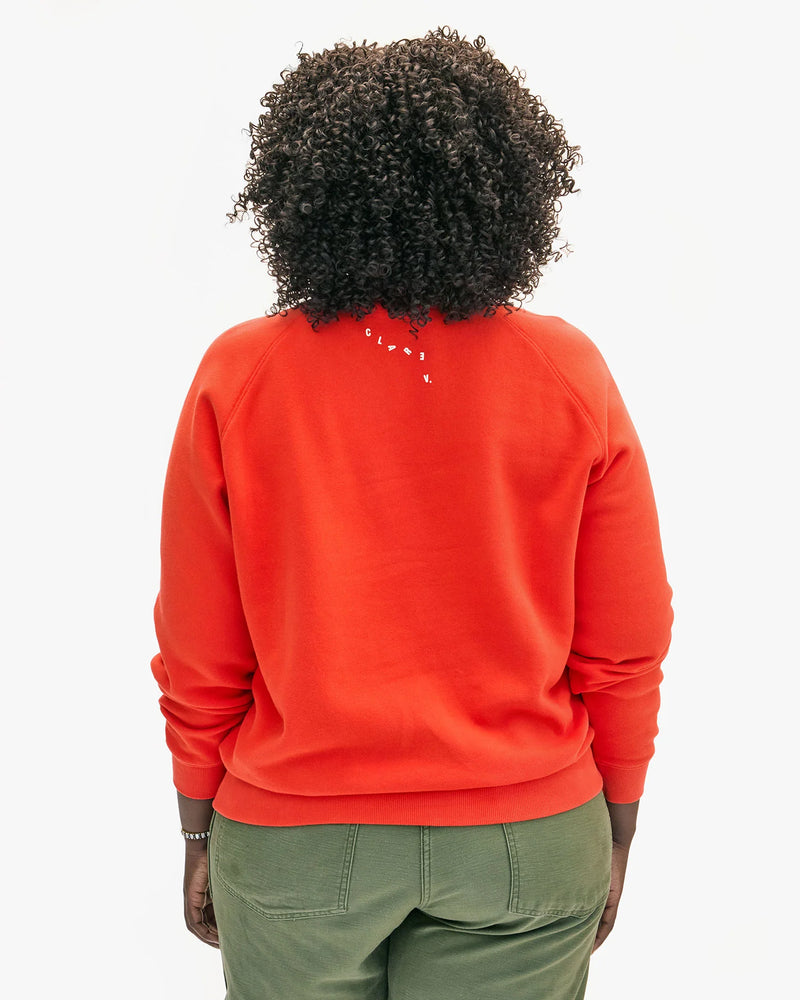 Clare V Sweatshirt - Oui Blood Orange abigail fashion