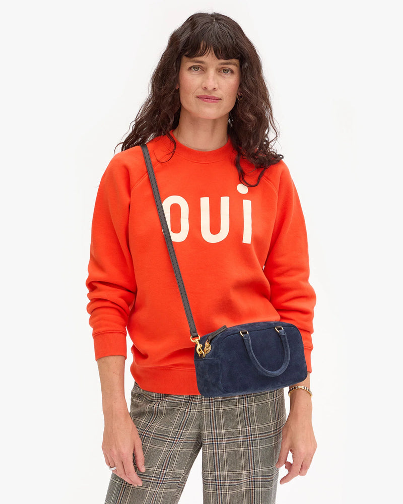 Clare V Sweatshirt - Oui Blood Orange abigail fashion