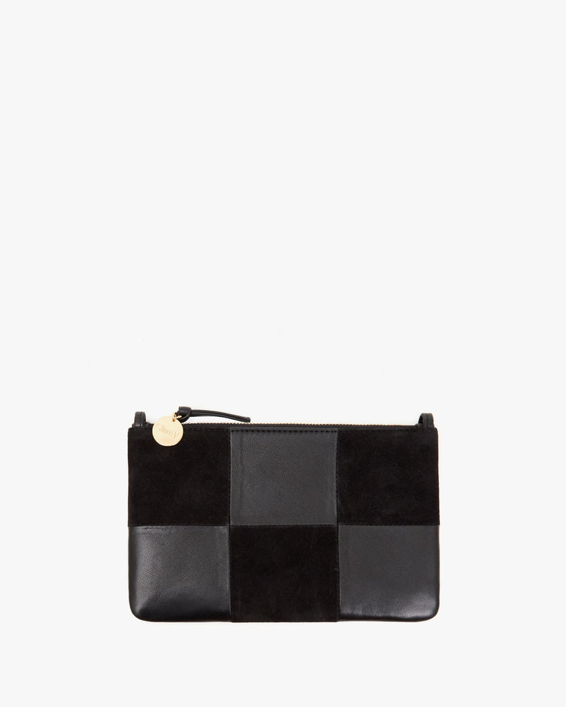 Clare V Wallet Clutch With Tabs Nappa Suede  Black Bach&Co