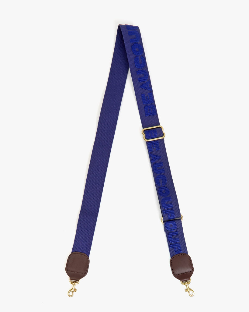 From the brand Clare V Women's Adjustable Crossbody Strap - Beaucoup Cool in Navy - abigail fashion