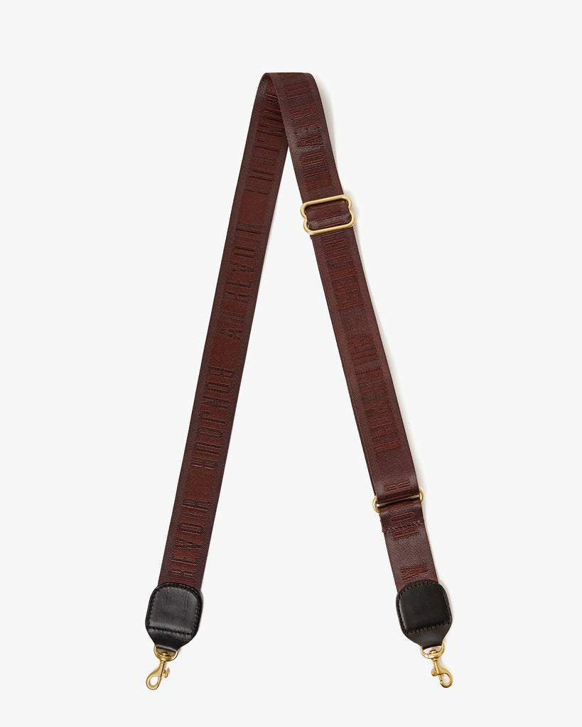 From the brand Clare V Women's Adjustable Crossbody Strap in Bonjour Au Revoir -Chocolate - abigail fashion