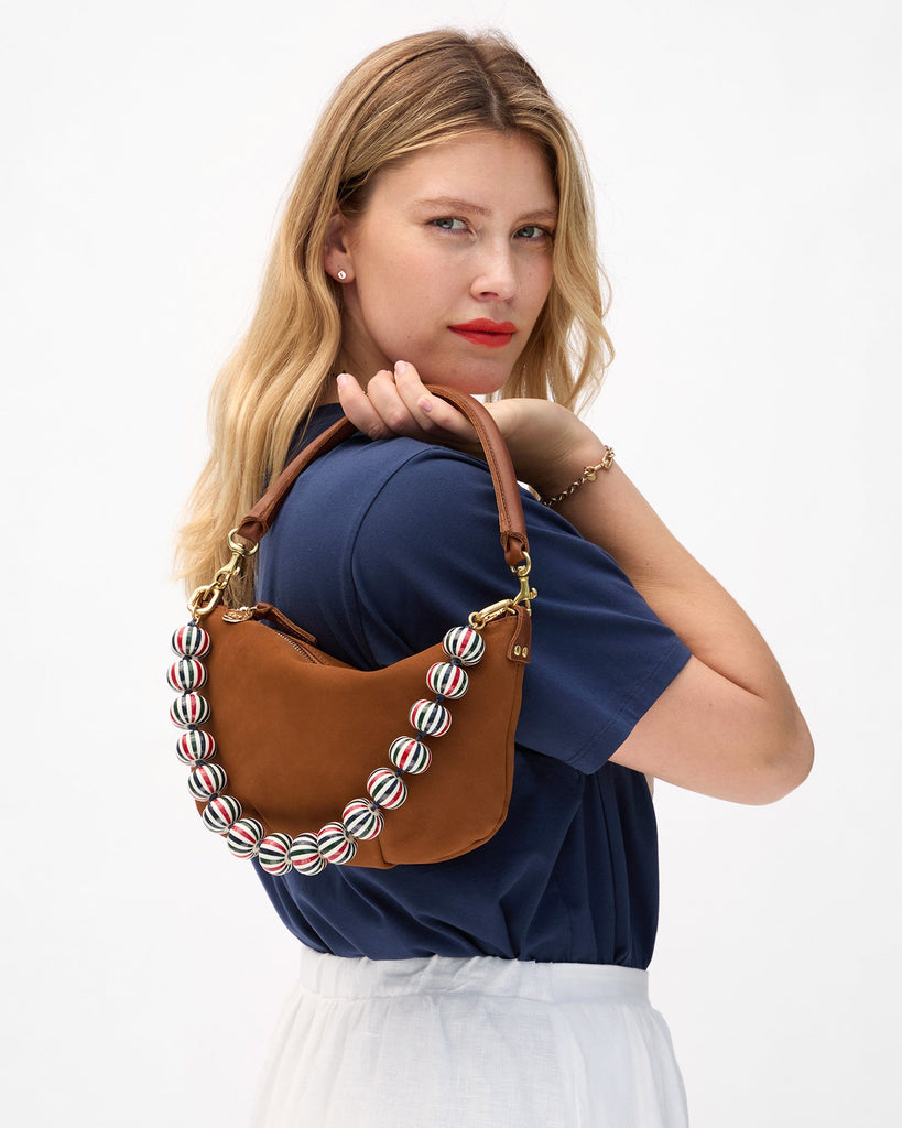 From the brand Clare V Women's Petit Moyen Messenger - Smooth Nubuck Handbag in Hazelnut - abigail fashion