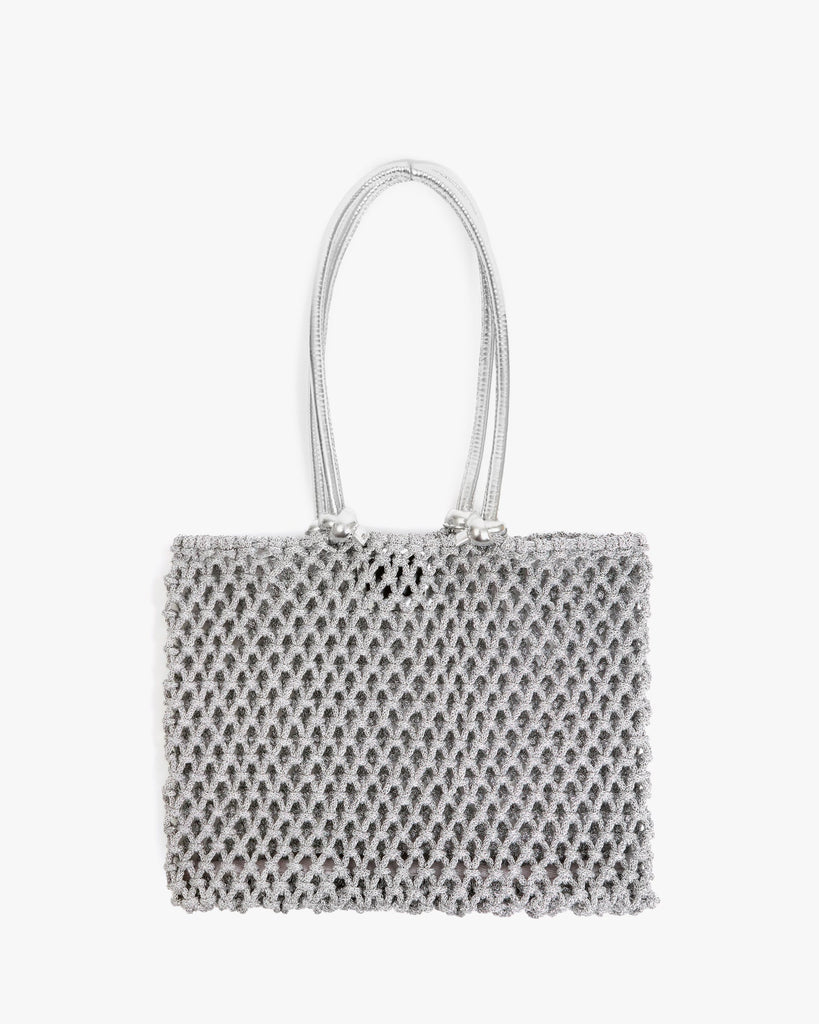 From the brand Clare V Women's Sandy Handbag in Silver - abigail fashion