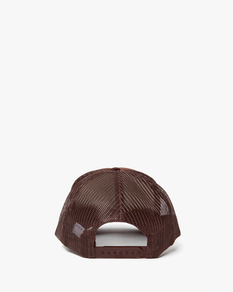 From the brand Clare V Women's Trucker Hat - Beaucoup Cool in Chocolate - abigail fashion