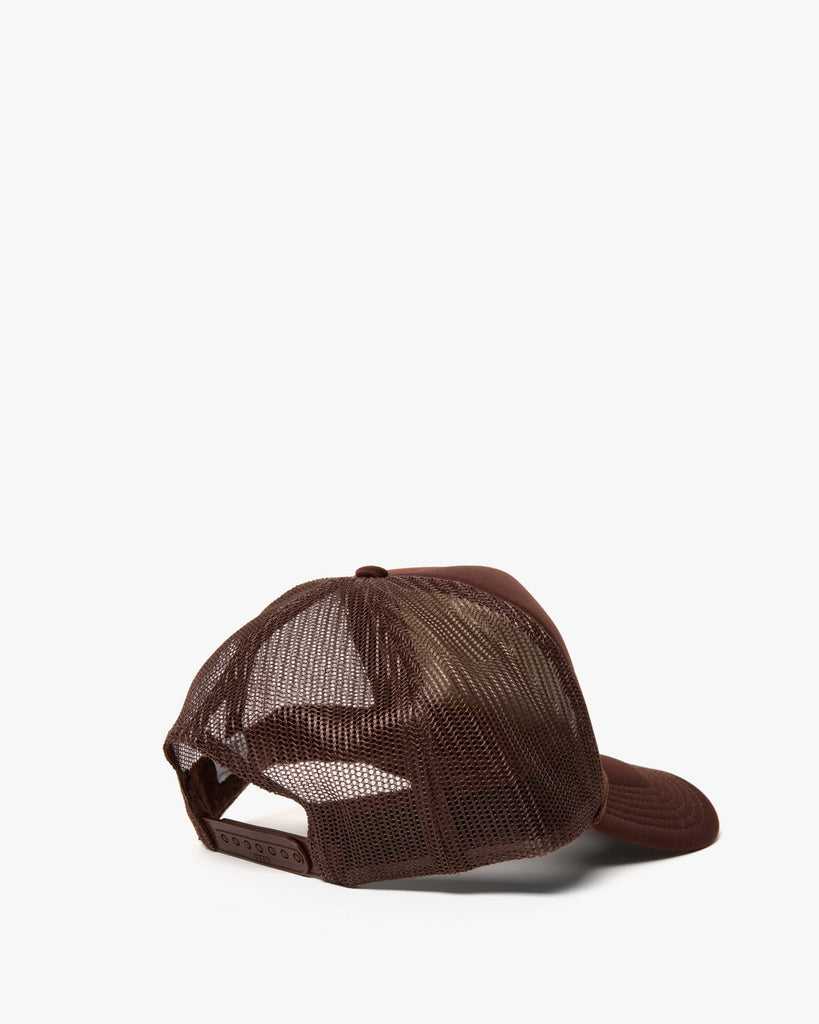 From the brand Clare V Women's Trucker Hat - Beaucoup Cool in Chocolate - abigail fashion