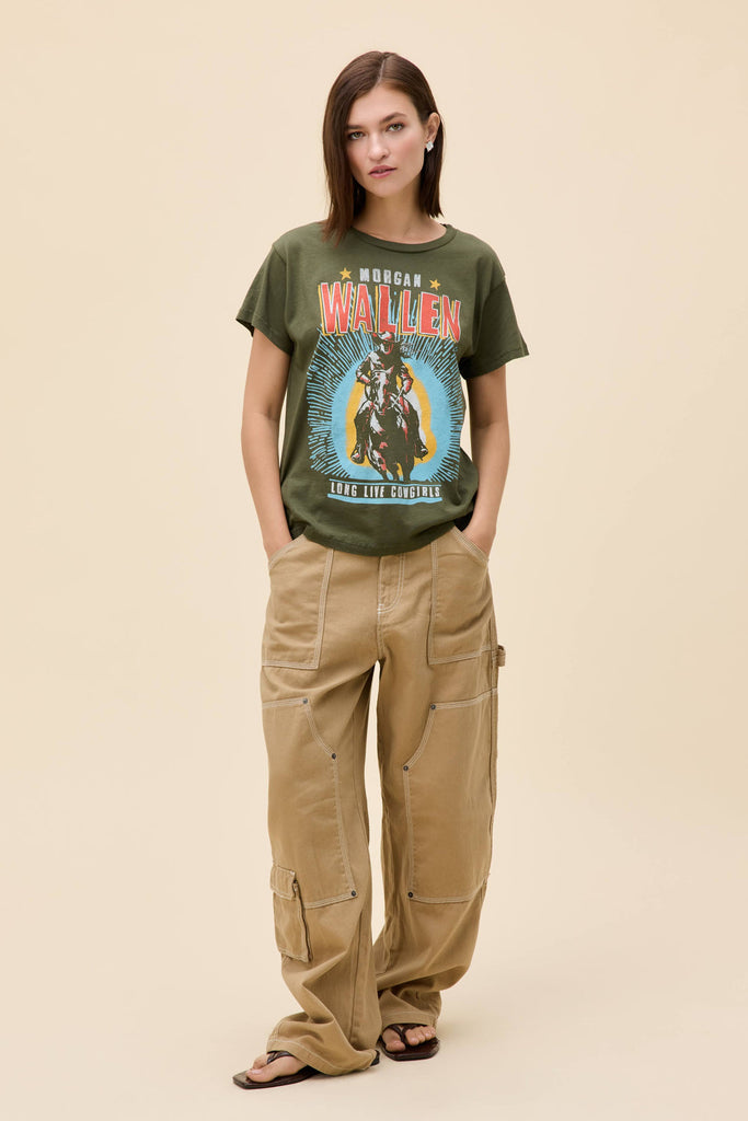Day Dreamer Morgan Wallen Long Live Cowgrl Tee Military Green abigail fashion