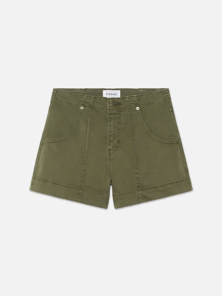 Frame Clean Utility Short Washed Winter Moss abigail_fashion
