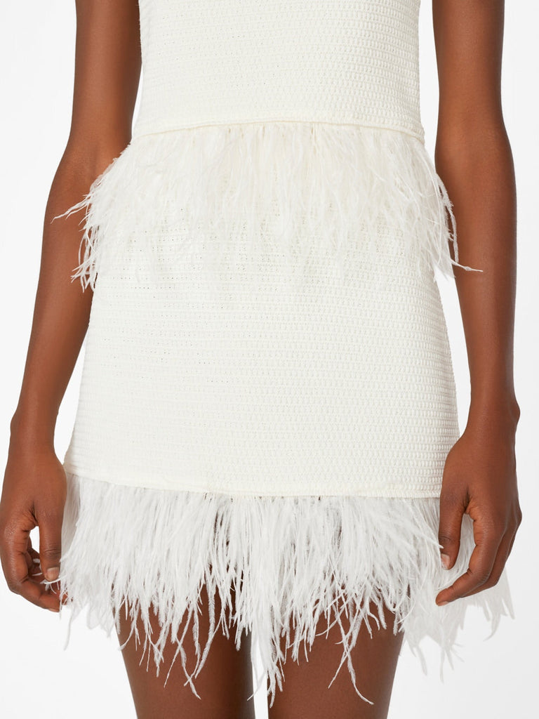 Frame Crochet Feather Top Off White Bach&Co
