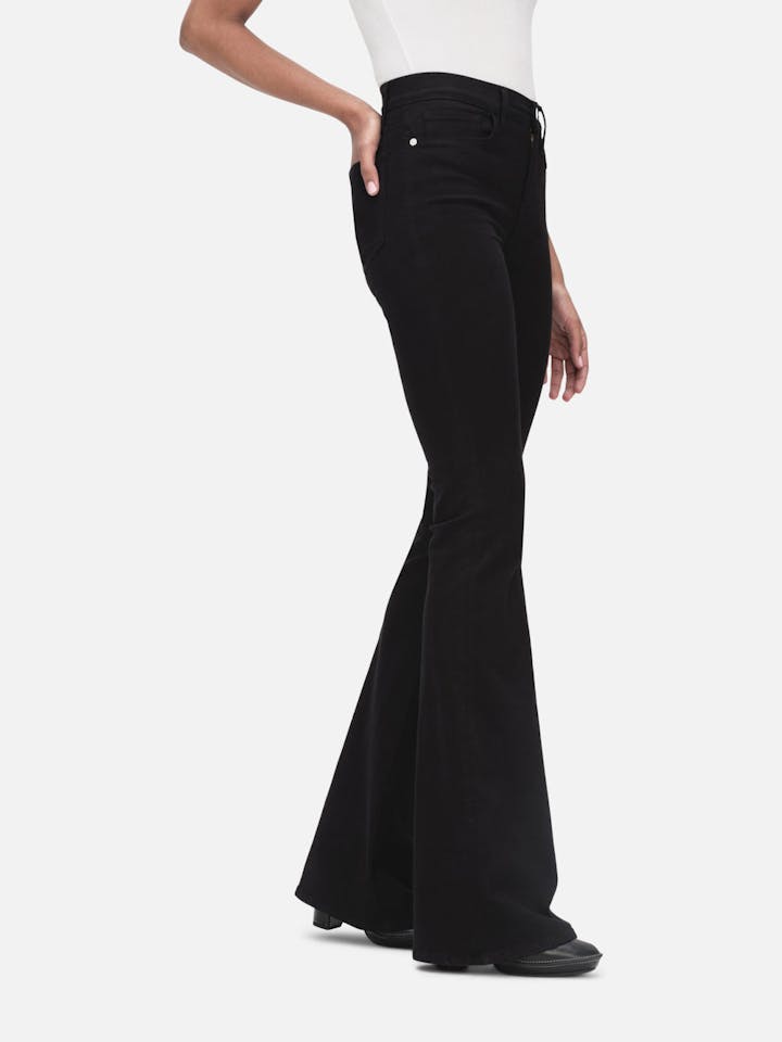 Frame Le High Flare Jeans Film Noir abigail fashion