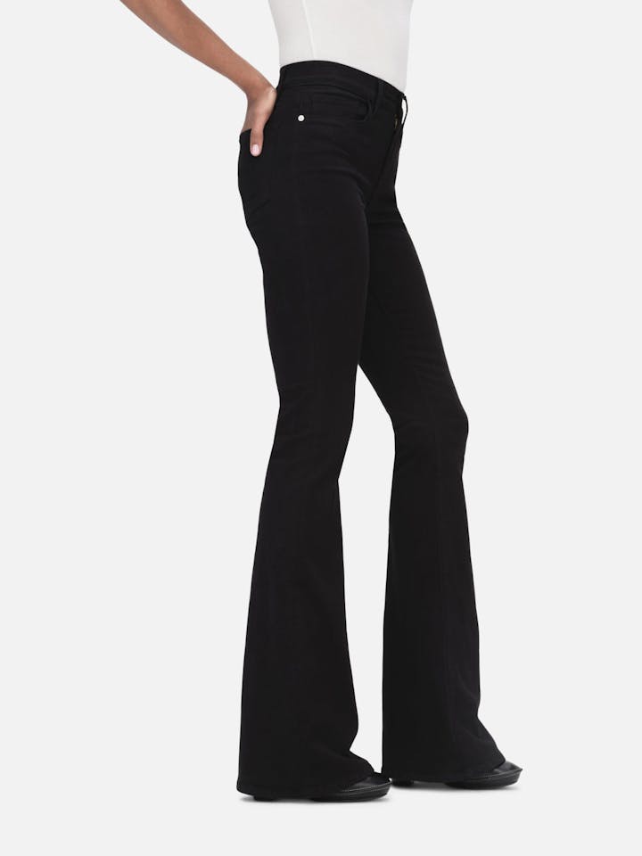 Frame Le High Flare Jeans Film Noir abigail fashion