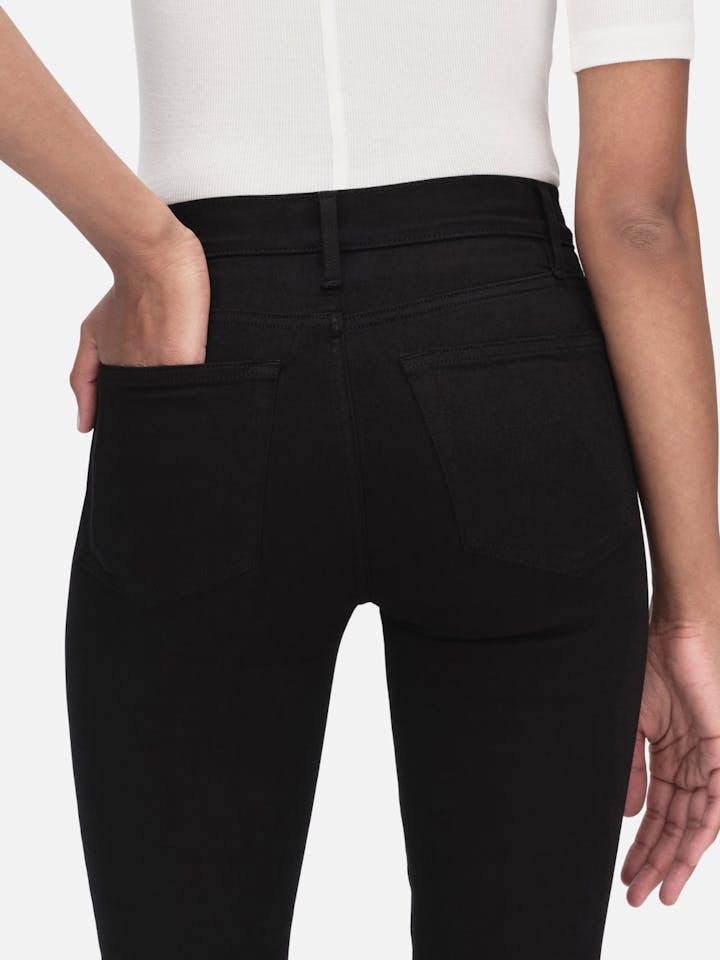 Frame Le High Flare Jeans Film Noir abigail fashion