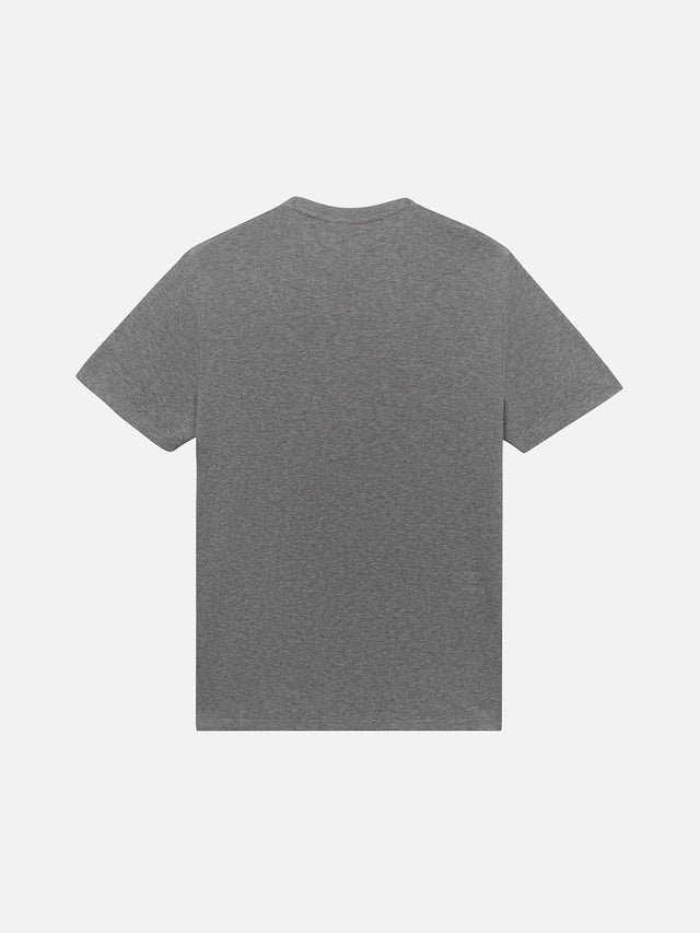 From the brand Frame Men's Duo Fold Short Sleeve Tee in Heather Grey - abigail fashion