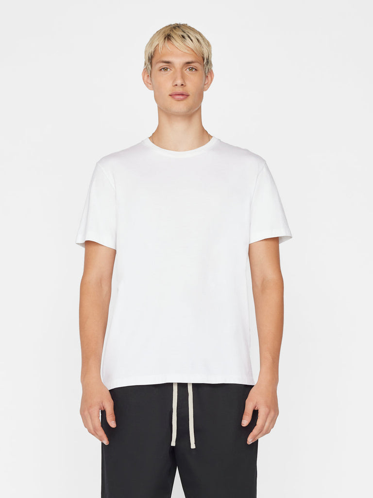 From the brand Frame Men's Frame Logo Tee in Blanc - abigail fashion