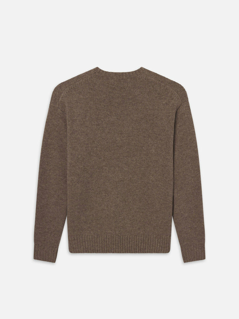 Frame Men's Yak Blend Sweater Dark Taupe - abigail fashion