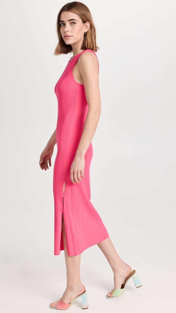 Frame Mixed Rib Cutout Tank Dress Flamingo Bach&Co