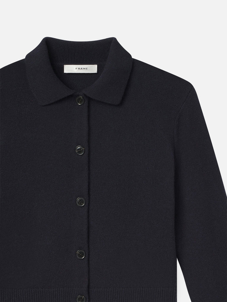 Frame Shrunken Cashmere Cardi Chestnut abigail fashion