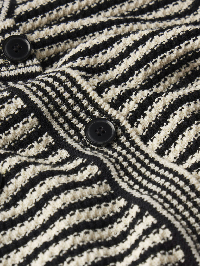 Frame The Court Cardi Black Multi abigail fashion