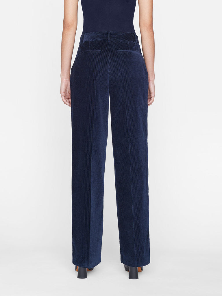 Frame High Rise Relaxed Cord Trouser Navy Bach&Co