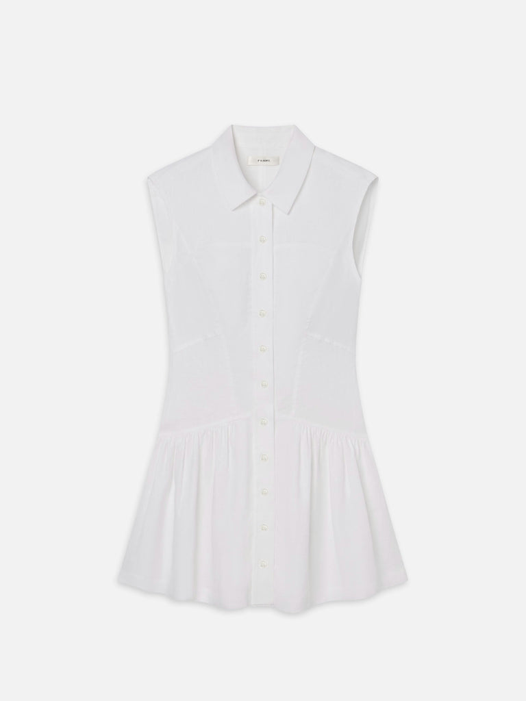 Frame The Linen Day Dress White abigail fashion
