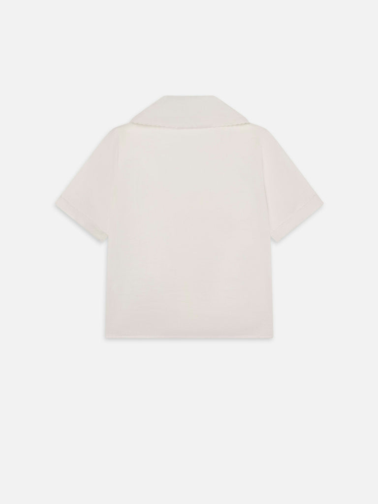 Frame The Scallop Sailor Blouse White abigail fashion