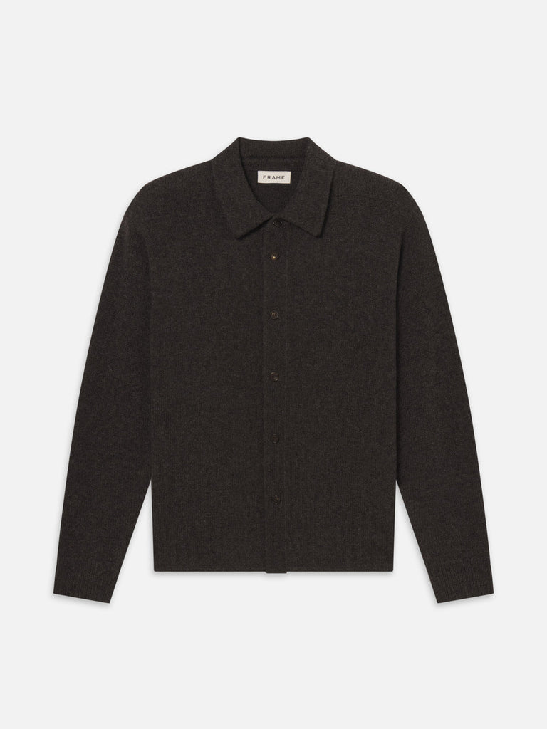 From the brand Frame Women's Long Sleeve Shirt Sweater in Dark Mocha - abigail fashion