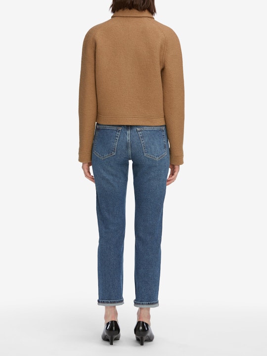 From the brand Frame Women's The Borrowed Jean in Nebula - abigail fashion