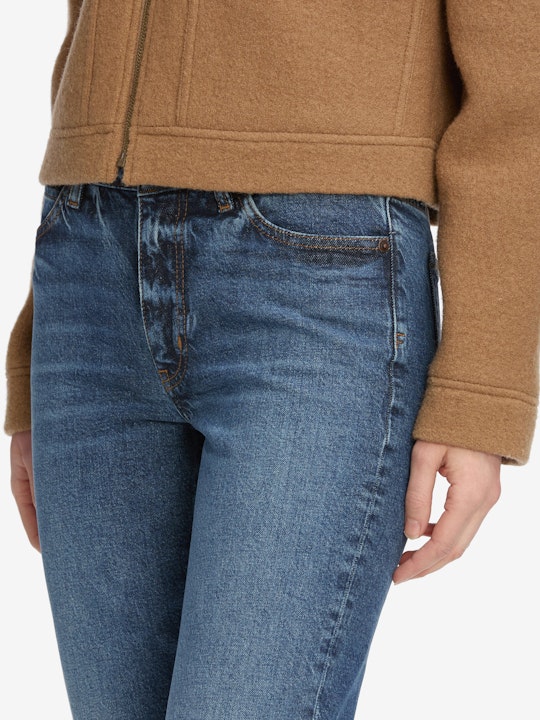 From the brand Frame Women's The Borrowed Jean in Nebula - abigail fashion