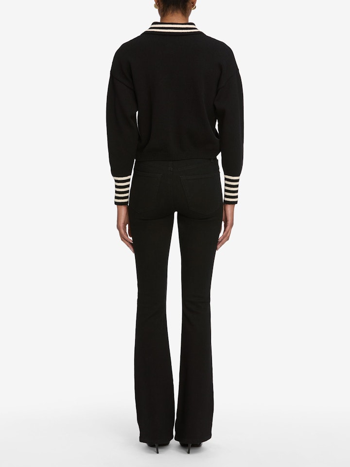 From the brand Frame Women's The Sailor Pullover in Black Multi - abigail fashion