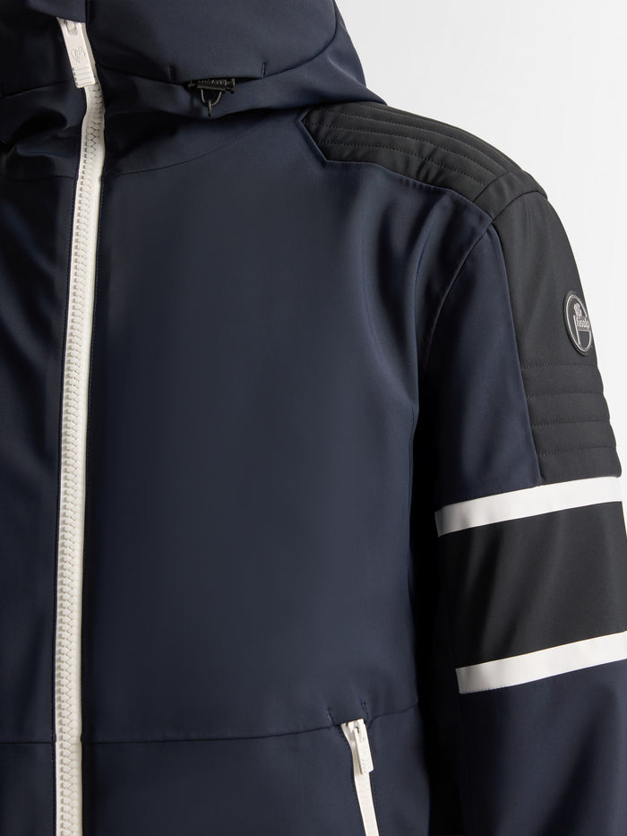 From the brand Fusalp Men's Amwo Ski Jacket in Marin/Noir/Neige - abigail fashion