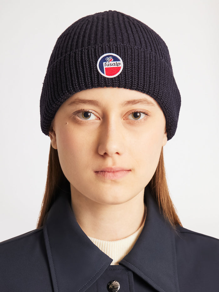 From the brand Fusalp Unisex Cosmic Beanie in Marin - abigail fashion