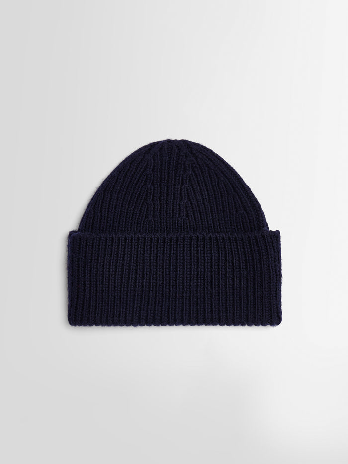 From the brand Fusalp Unisex Knit Beanie Embroidered in Marin - abigail fashion