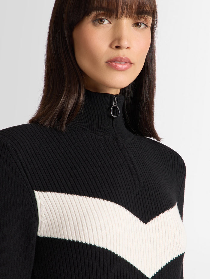 From the brand Fusalp Women's Andromede Sweater in Noir/Neige - abigail fashion