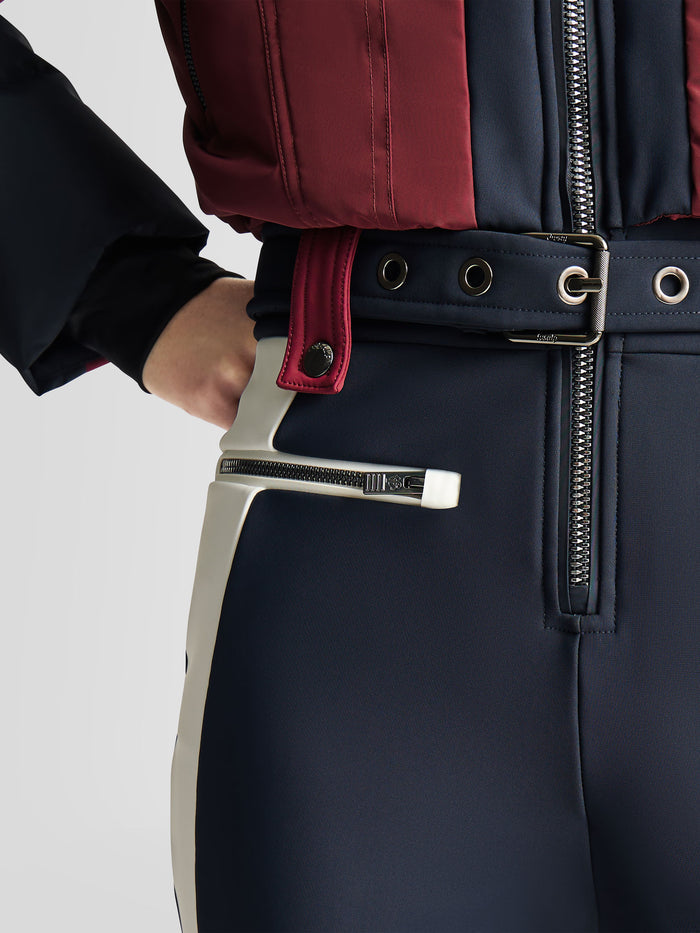 From the brand Fusalp Women's Karei Ski Suit in Acajou/Marin/Neige - abigail fashion