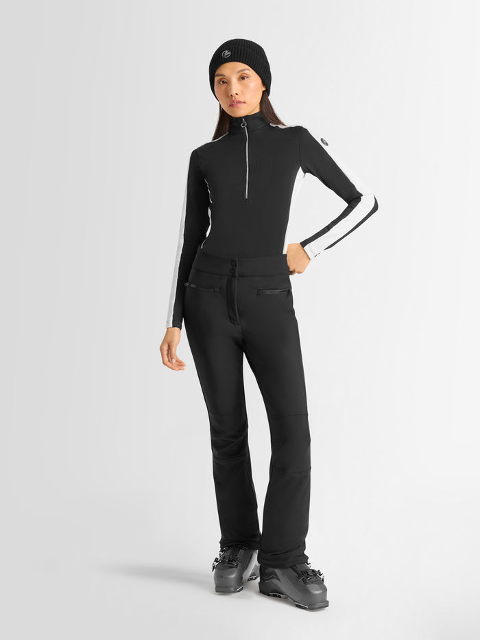From the brand Fusalp Women's Negam Thermal Base Layer in Noir/Neige - abigail fashion