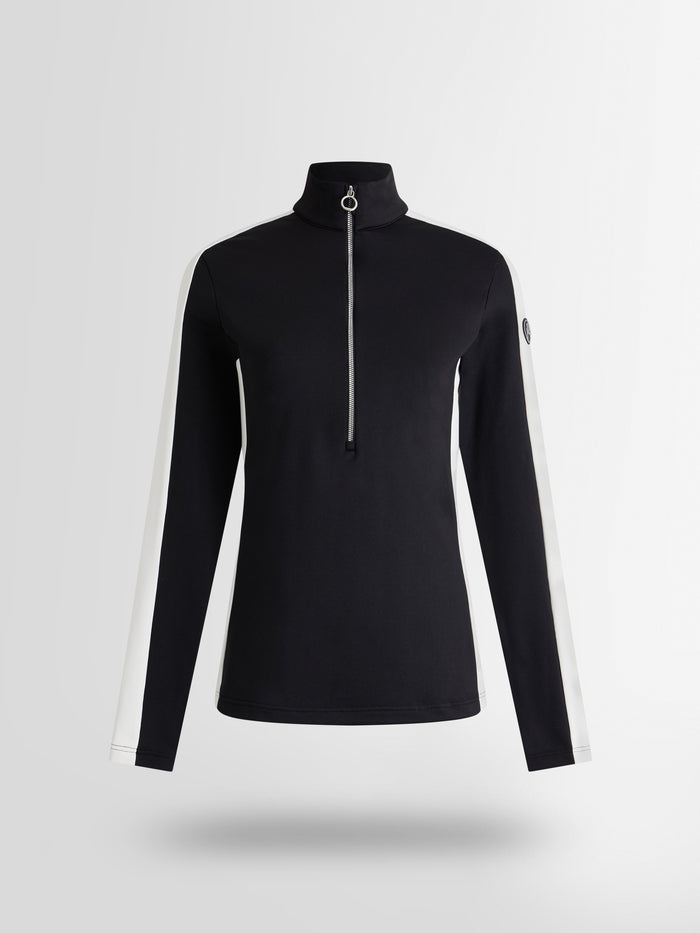 From the brand Fusalp Women's Negam Thermal Base Layer in Noir/Neige - abigail fashion