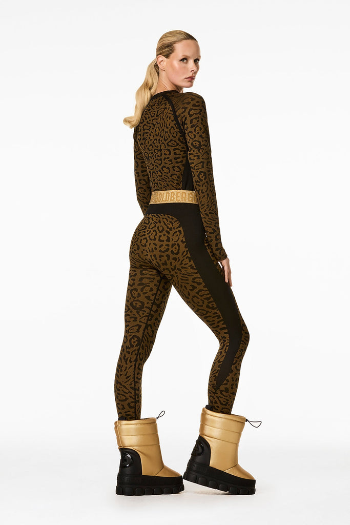From the brand GoldBergh Women's Caitlyn Baselayer Pant in Jaguar - abigail fashion
