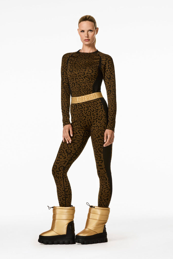 From the brand GoldBergh Women's Feline Baselayer Long Sleeve in Jaguar - abigail fashion