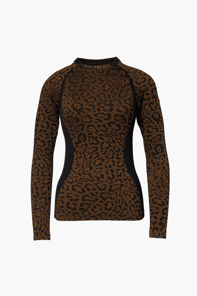 From the brand GoldBergh Women's Feline Baselayer Long Sleeve in Jaguar - abigail fashion