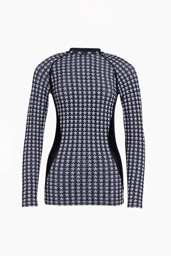 From the brand GoldBergh Women's Starlet Baselayer Long Sleeve in Black/White - abigail fashion
